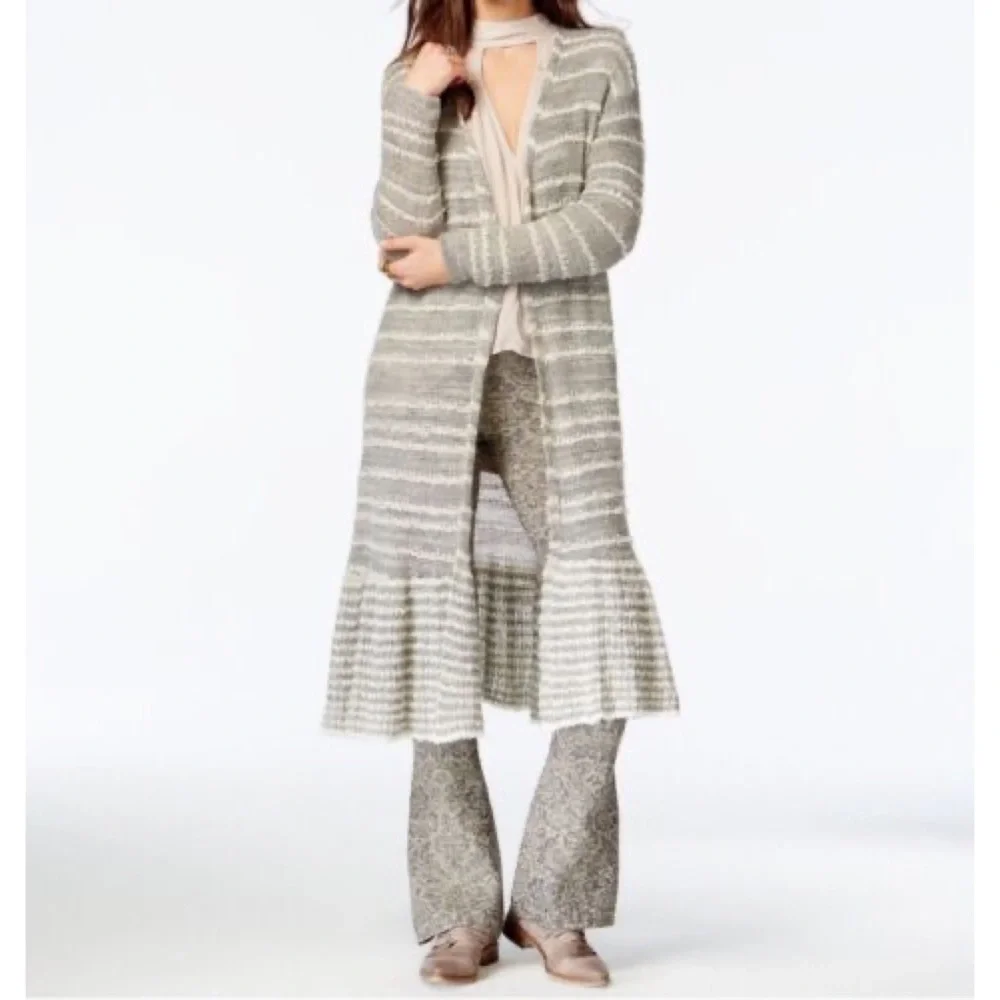 Free People Smile Like You Alpaca Wool Mohair Blend Duster - Picture 2 of 11